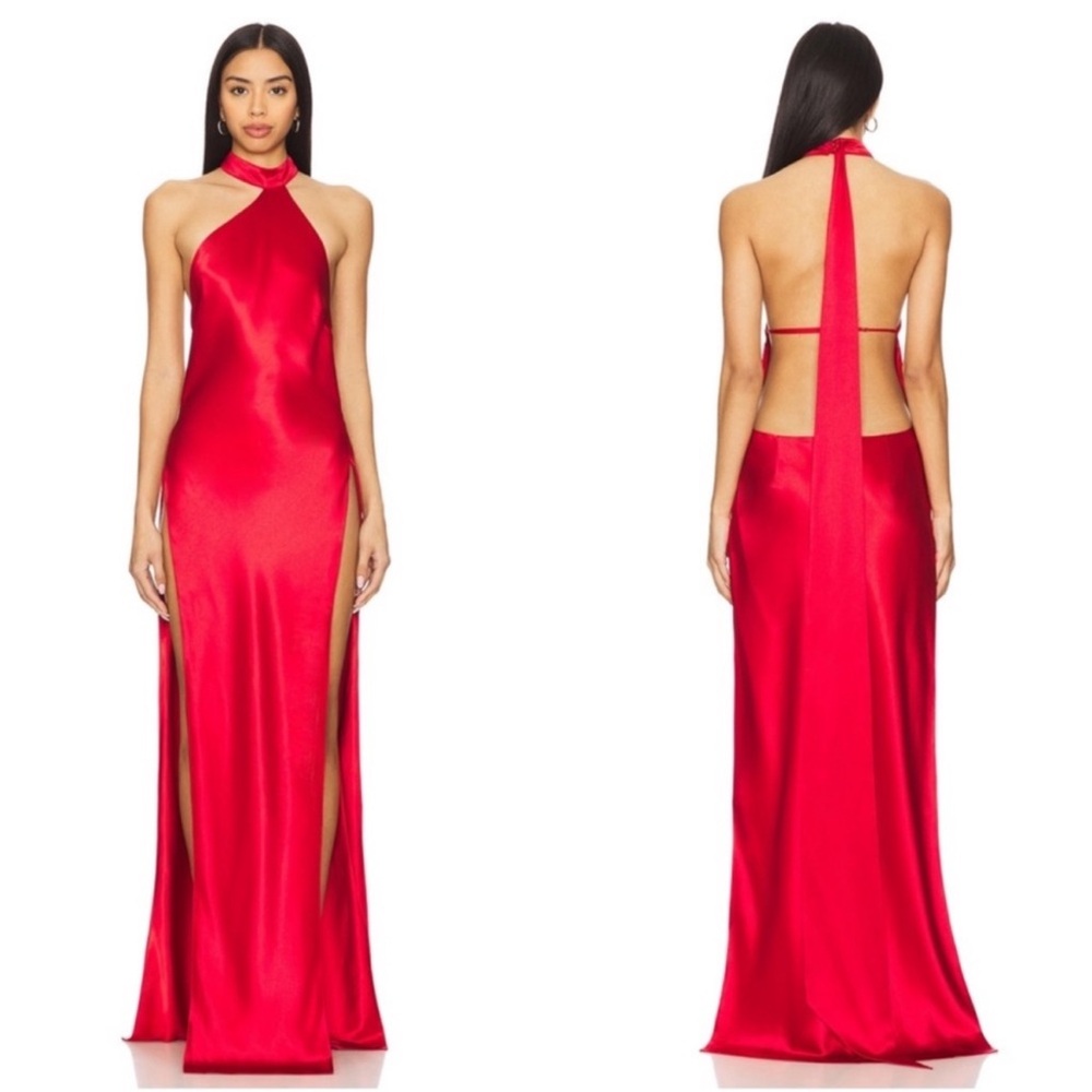 Retrofete Jagger High Slit Maxi Dress